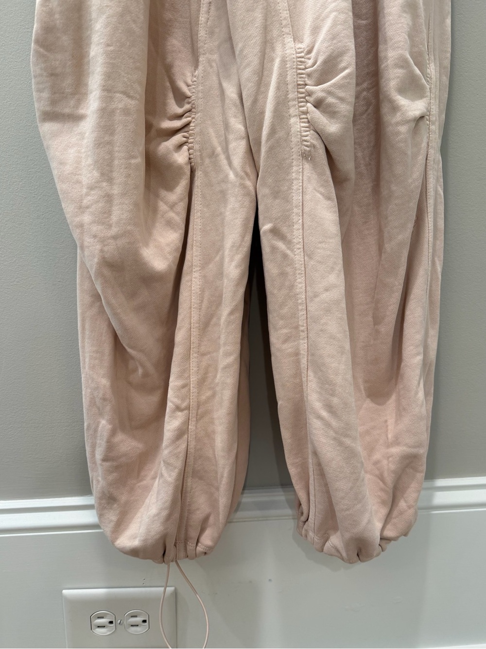 FP Movement by Free People Blush Pink Sleeveless Drawstring Jumpsuit - Picture 4 of 6